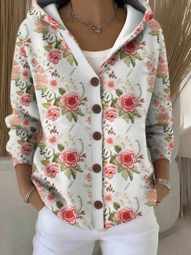 Adele Warm Long Hooded Cardigan