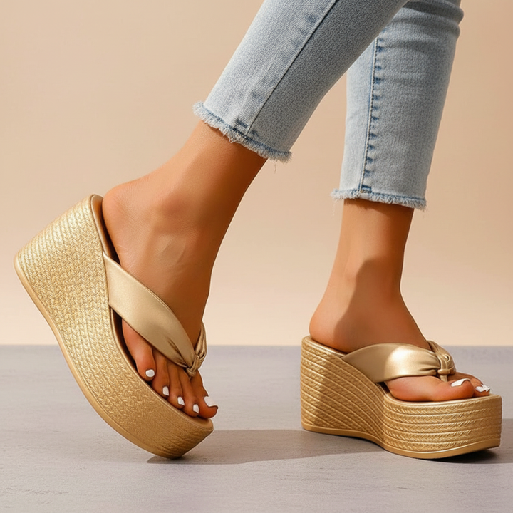 Elvira Chunky Platform Flip Flops