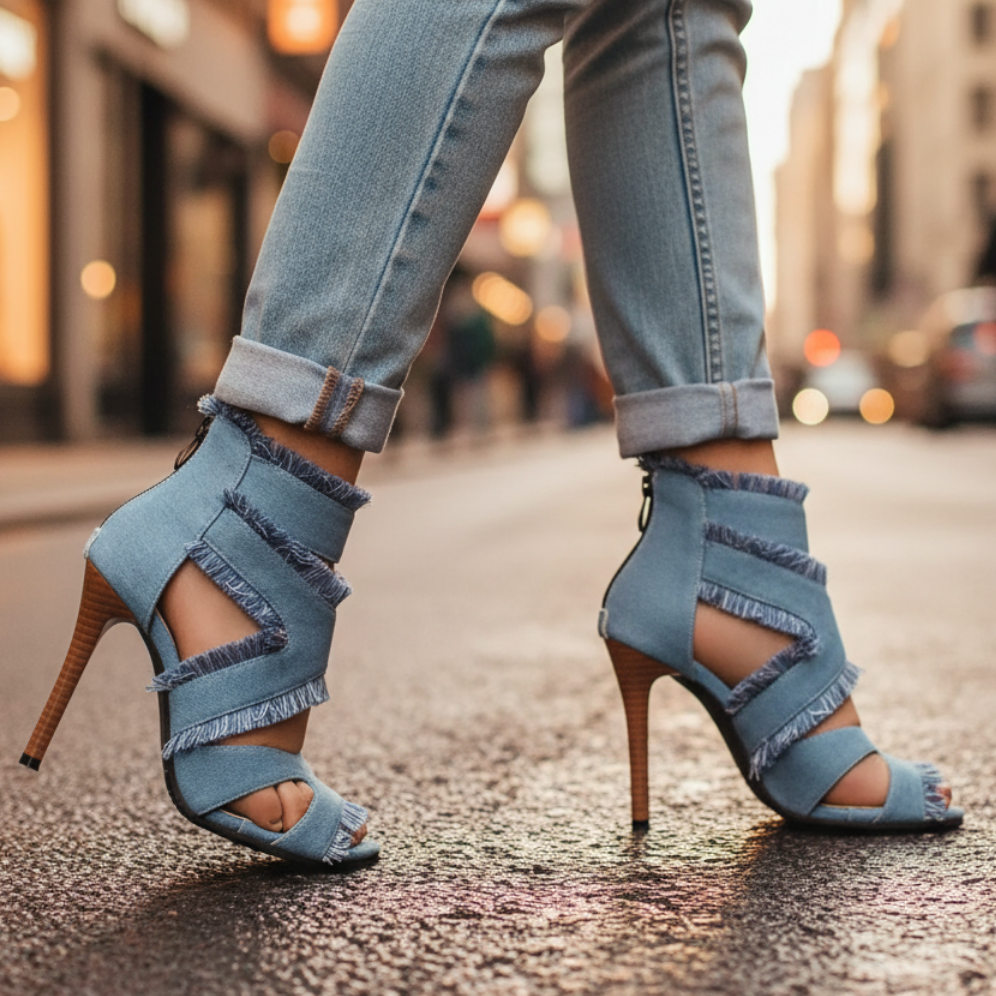 Celine Gladiator Strap Thin Heels