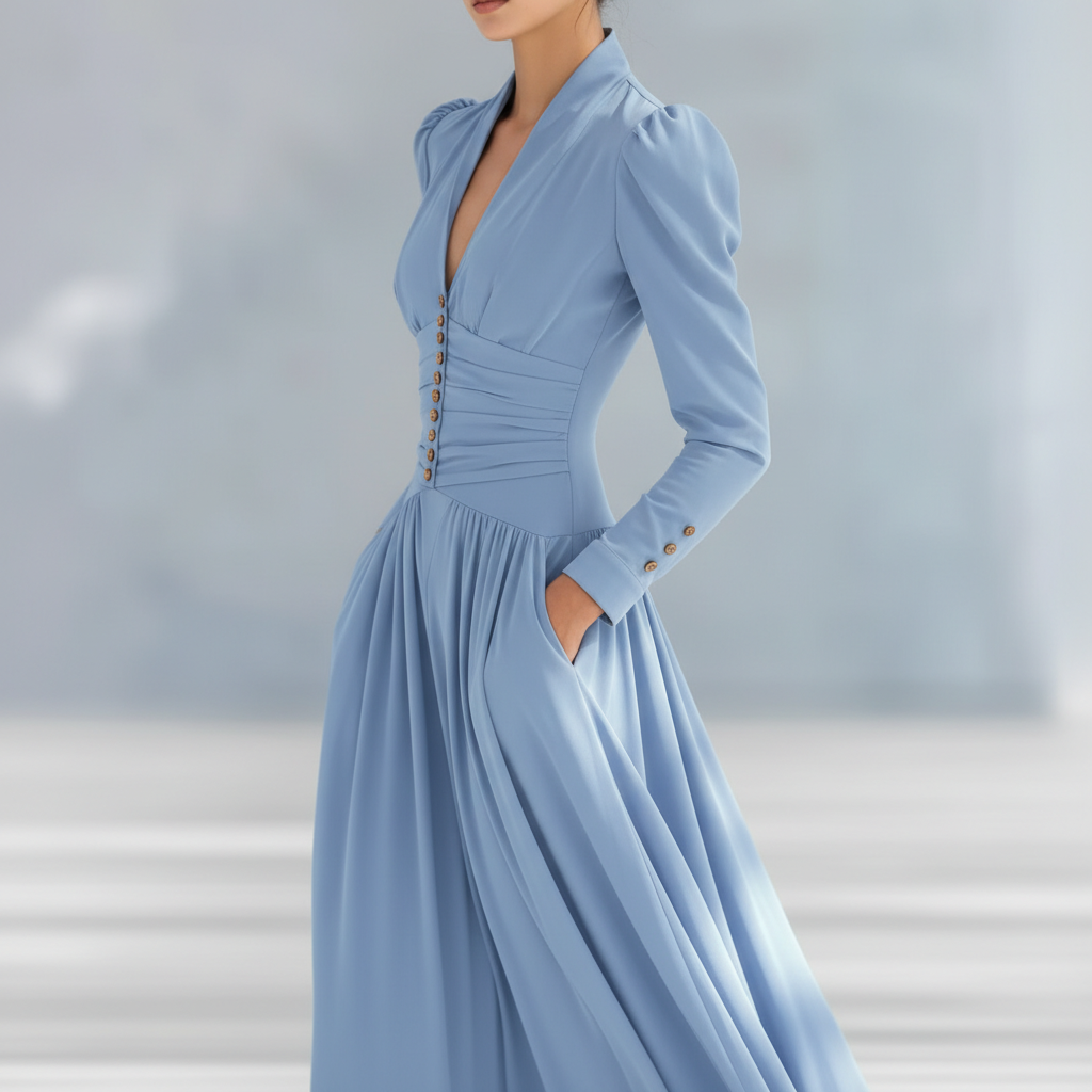 Melissa Ruched Maxi Dress