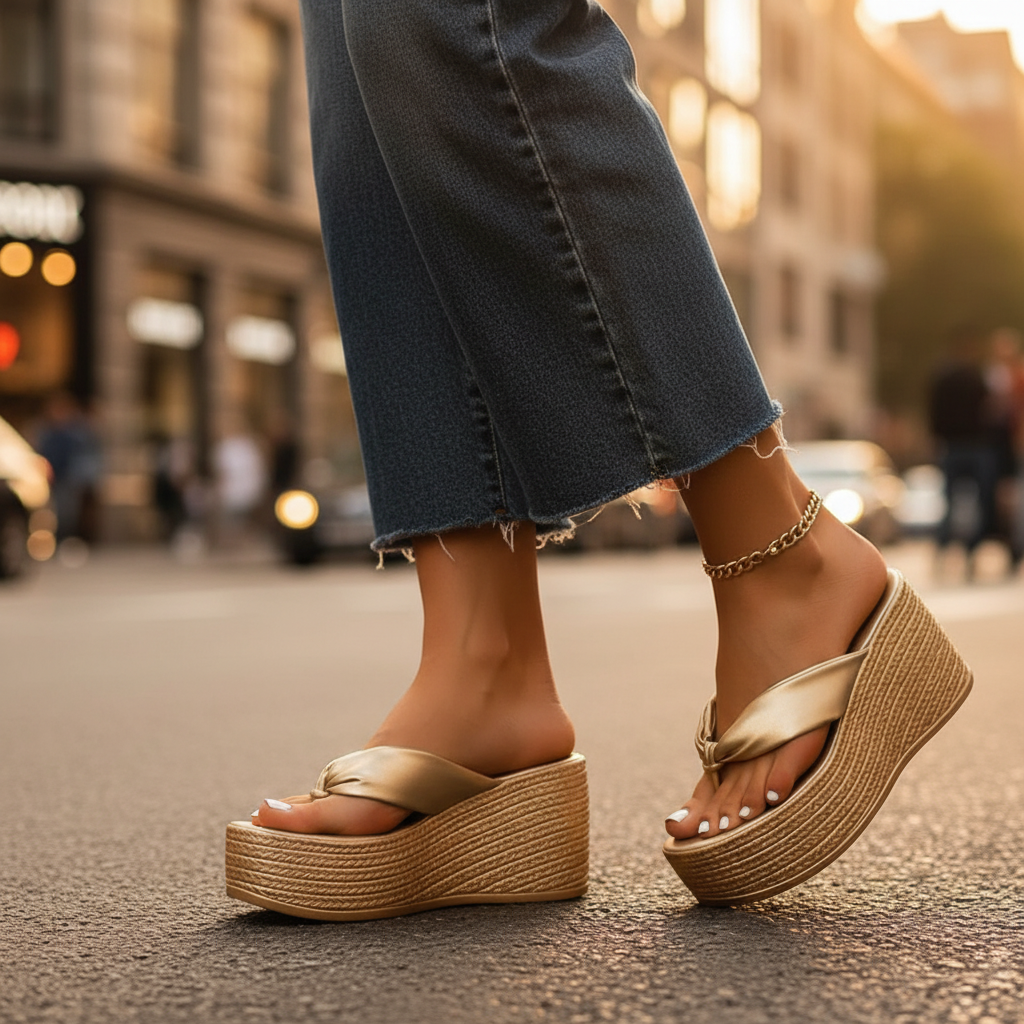 Elvira Chunky Platform Flip Flops
