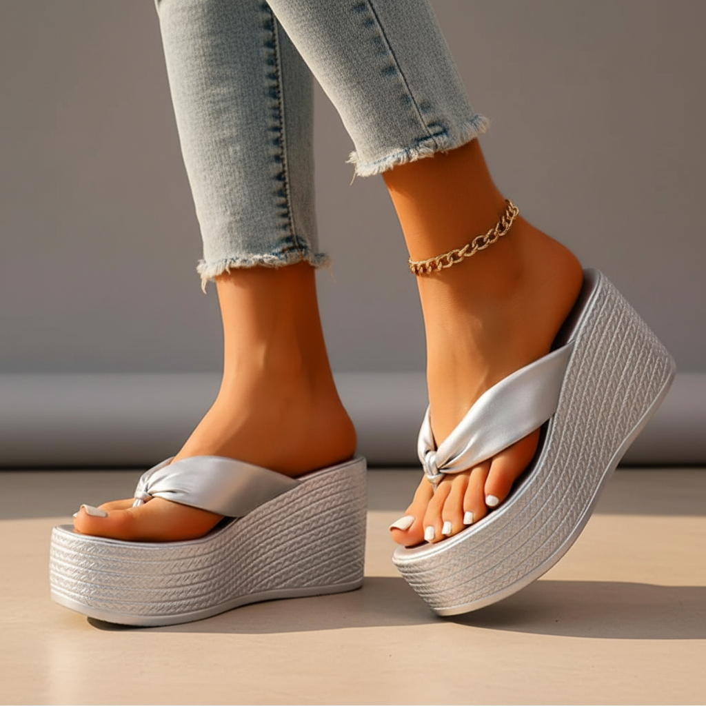 Elvira Chunky Platform Flip Flops