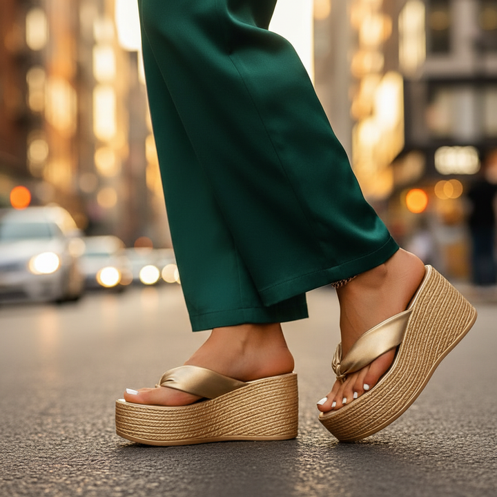 Elvira Chunky Platform Flip Flops