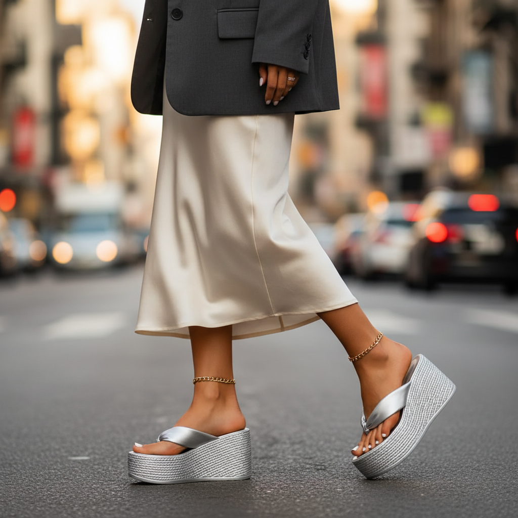 Elvira Chunky Platform Flip Flops
