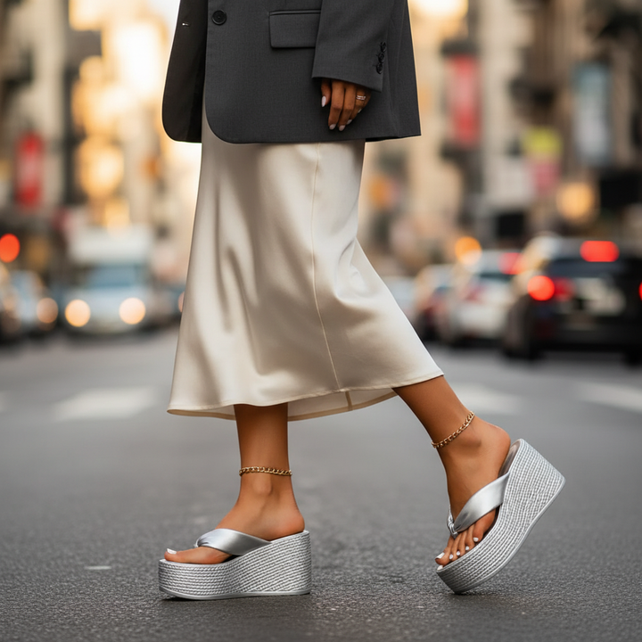Elvira Chunky Platform Flip Flops