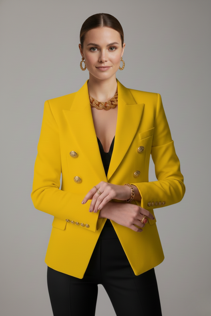 Cordelia Gold Button Blazer