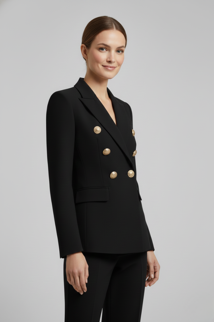 Cordelia Gold Button Blazer