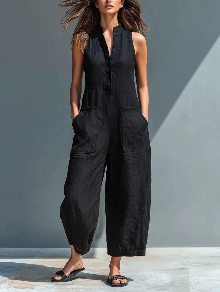 Leah Sleeveless Loose-fitting Jumpsuit