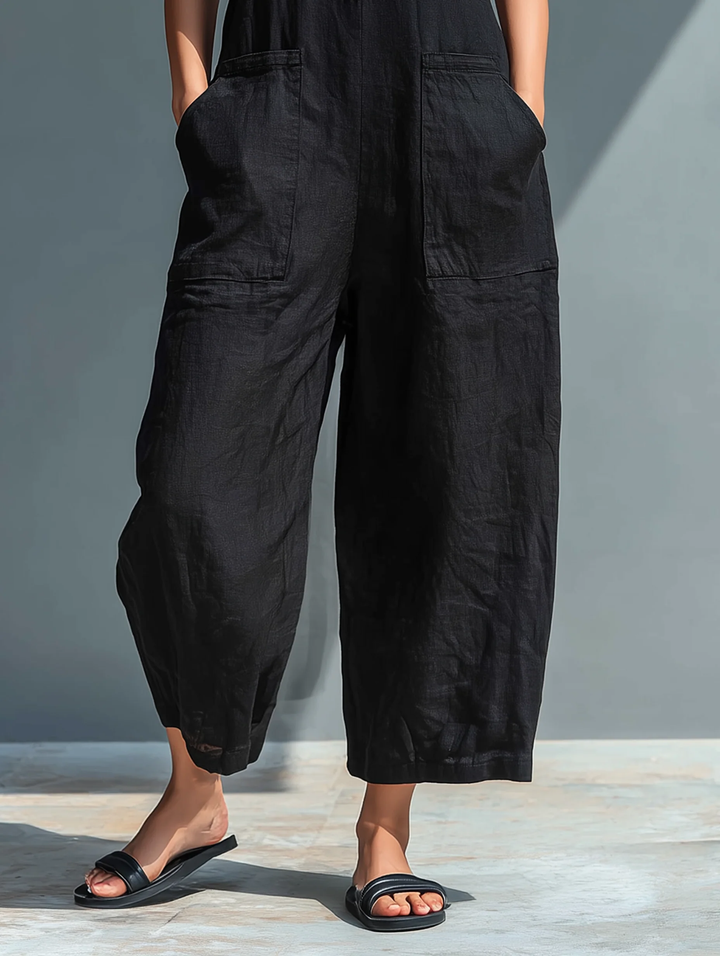 Leah Sleeveless Loose-fitting Jumpsuit