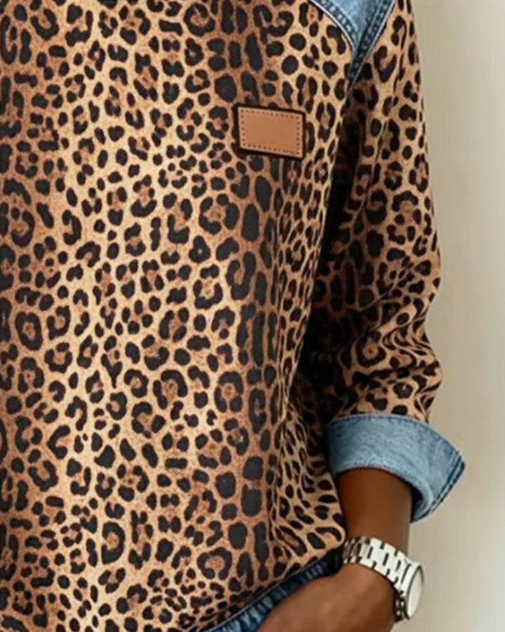 Noor Denim Colorblock Sweatshirt