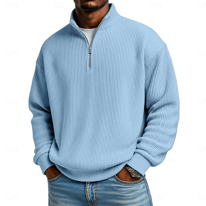 Rowland Ribbed Quarter-Zip Pullover