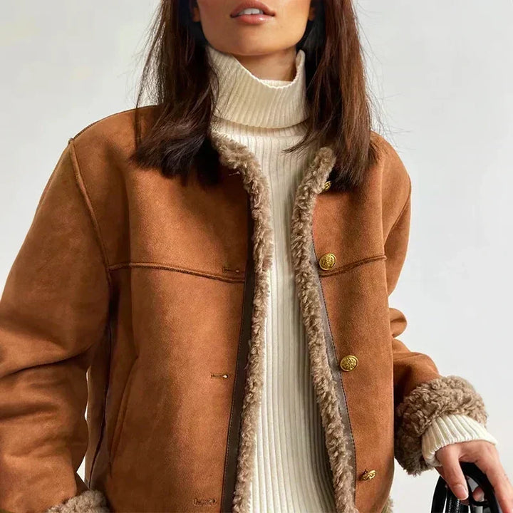 Emmeline Shearling Collar Jacket