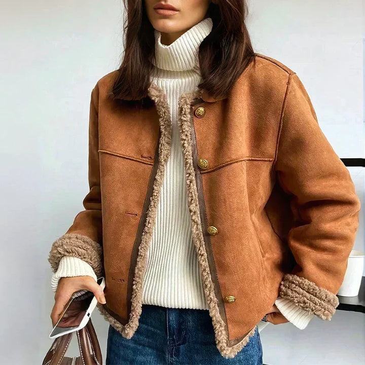 Emmeline Shearling Collar Jacket