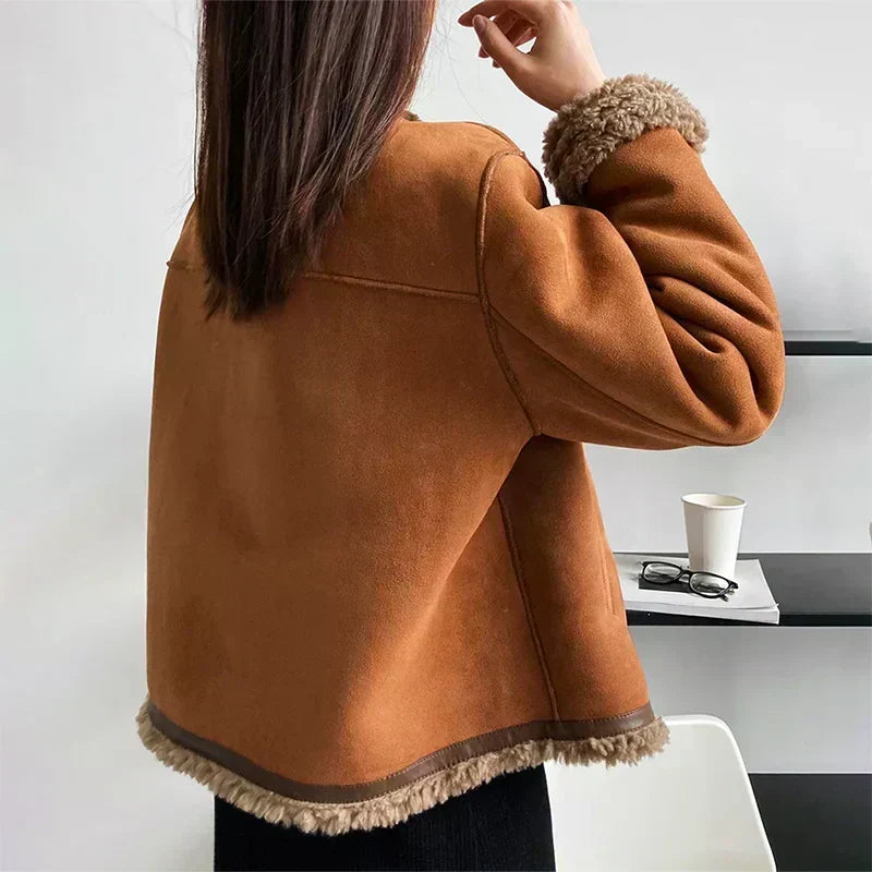 Emmeline Shearling Collar Jacket