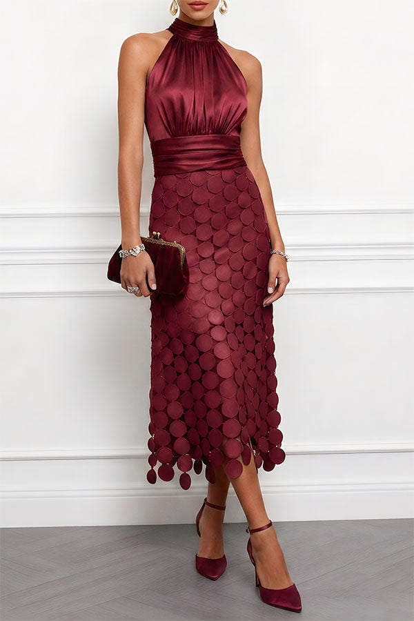 Iolanthe Halter Neck Midi Dress