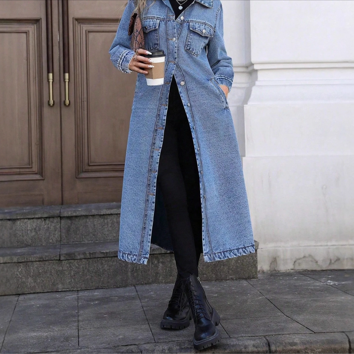 Marina Long Denim Coat