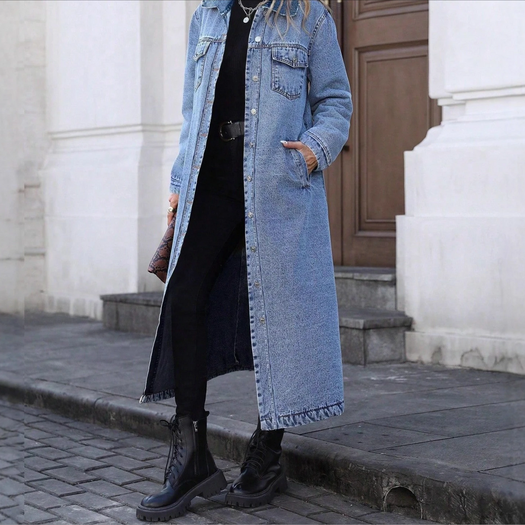 Marina Long Denim Coat