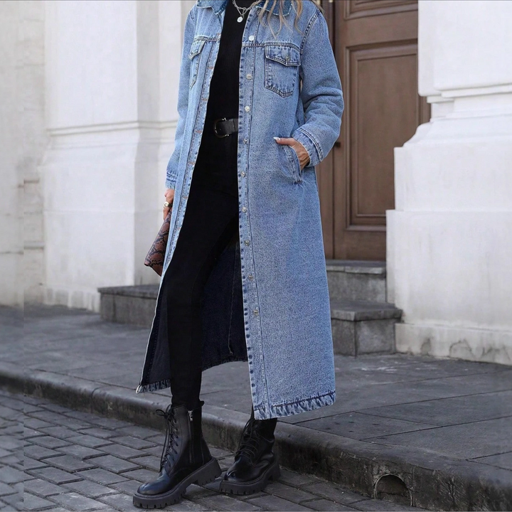 Marina Long Denim Coat