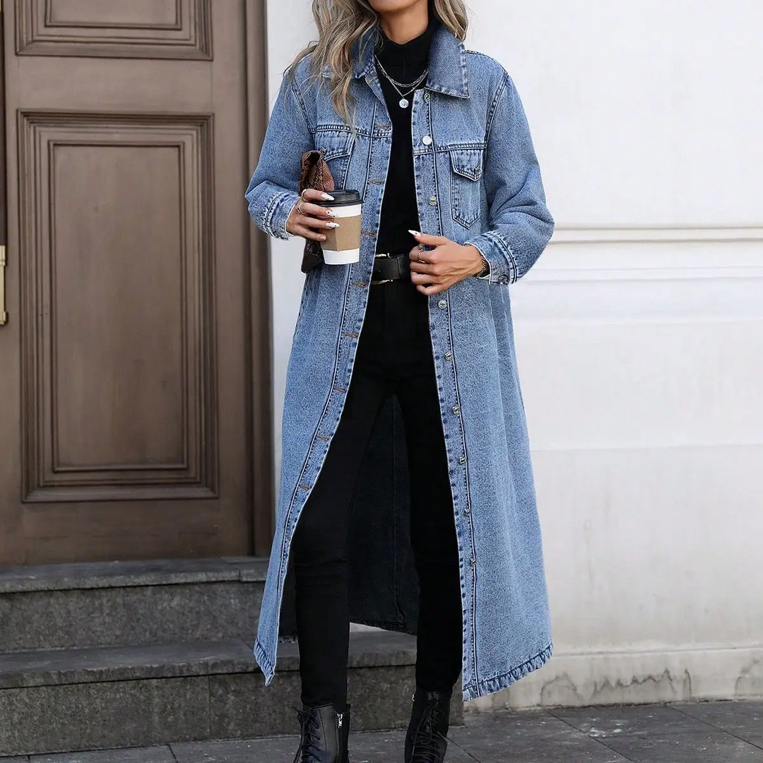 Marina Long Denim Coat
