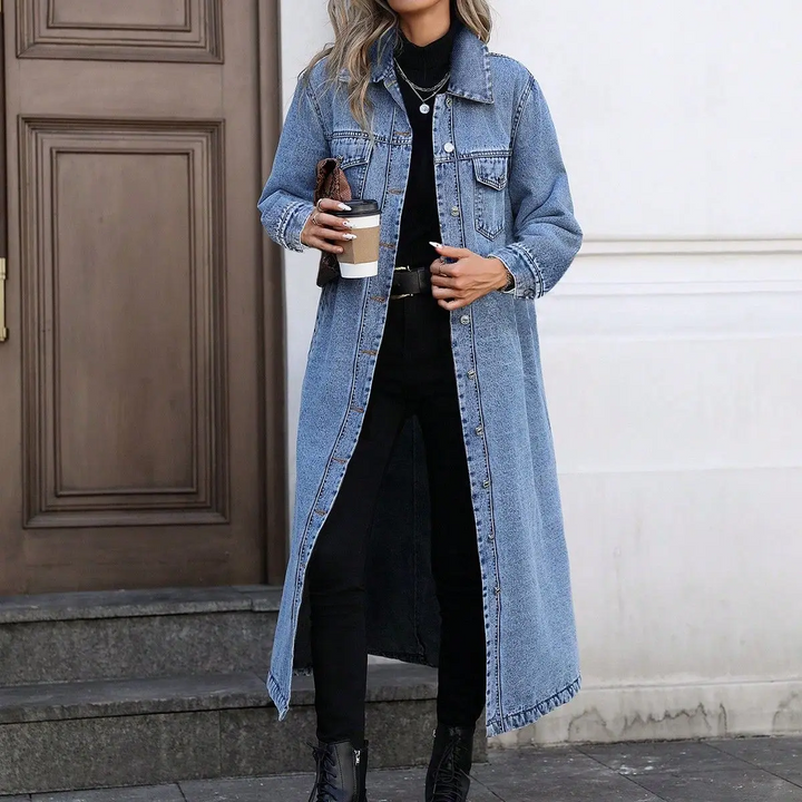 Marina Long Denim Coat