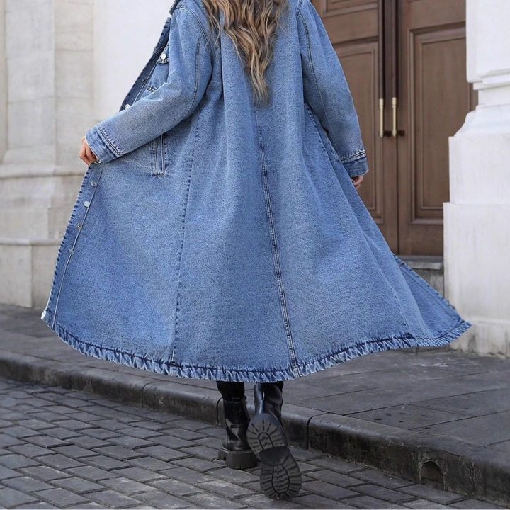 Marina Long Denim Coat