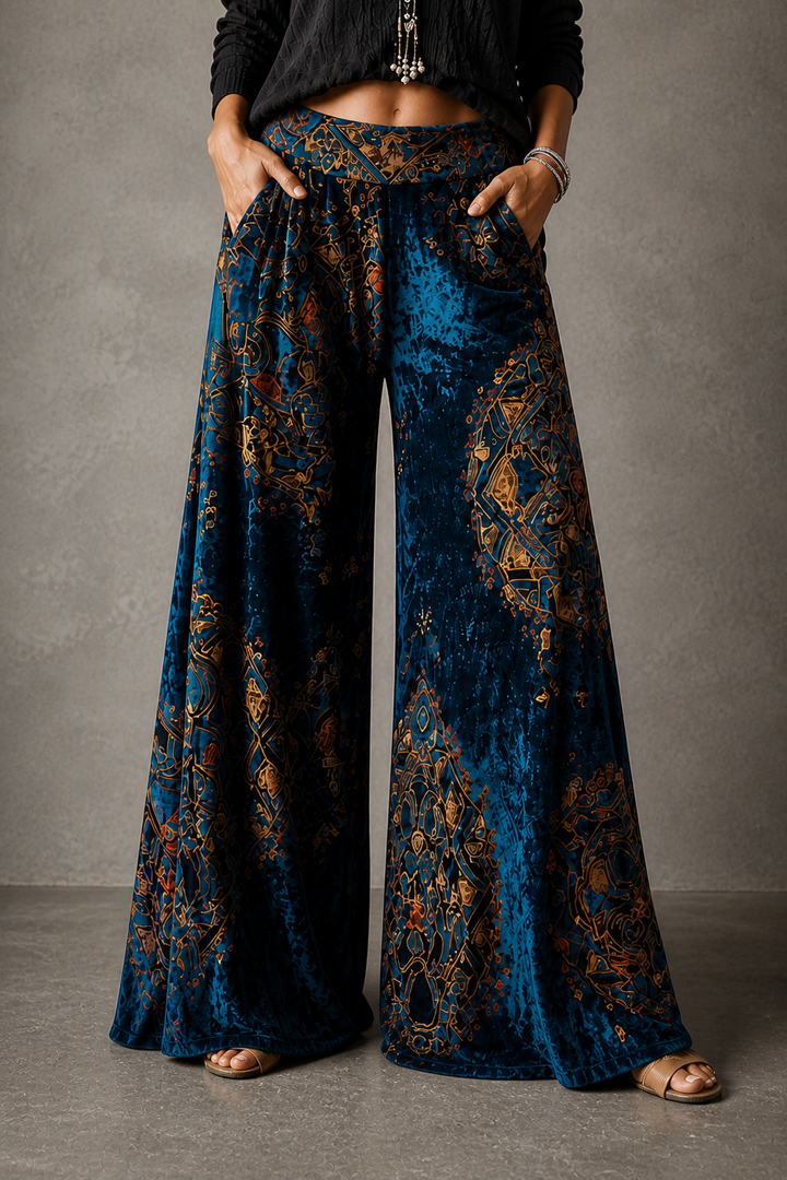 Cornelia Boho Wide-Leg Pants