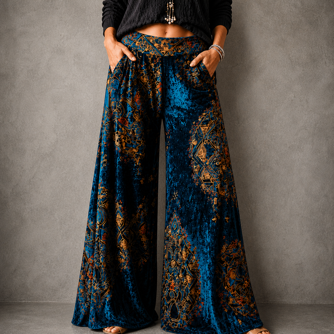 Cornelia Boho Wide-Leg Pants