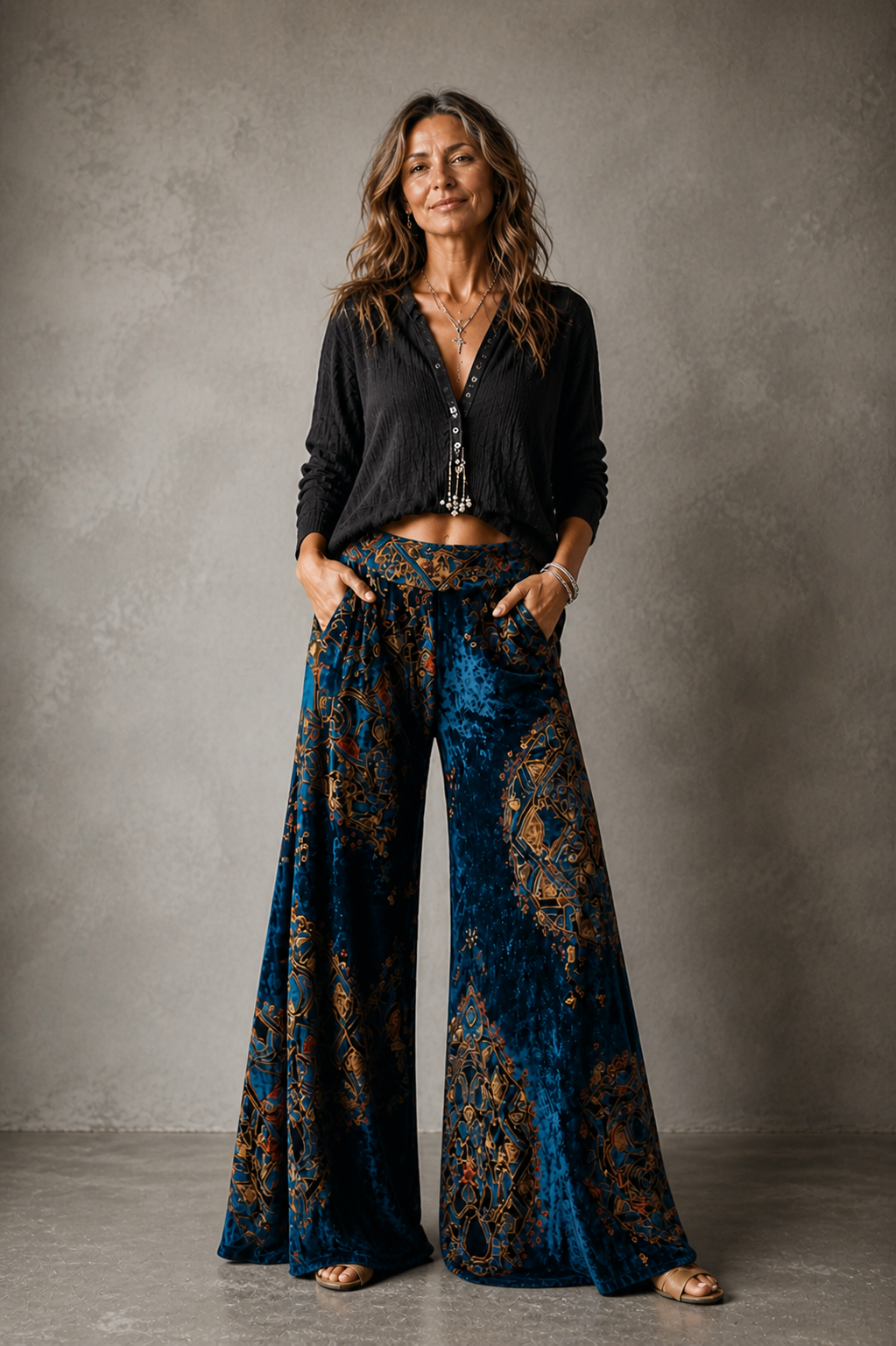 Cornelia Boho Wide-Leg Pants