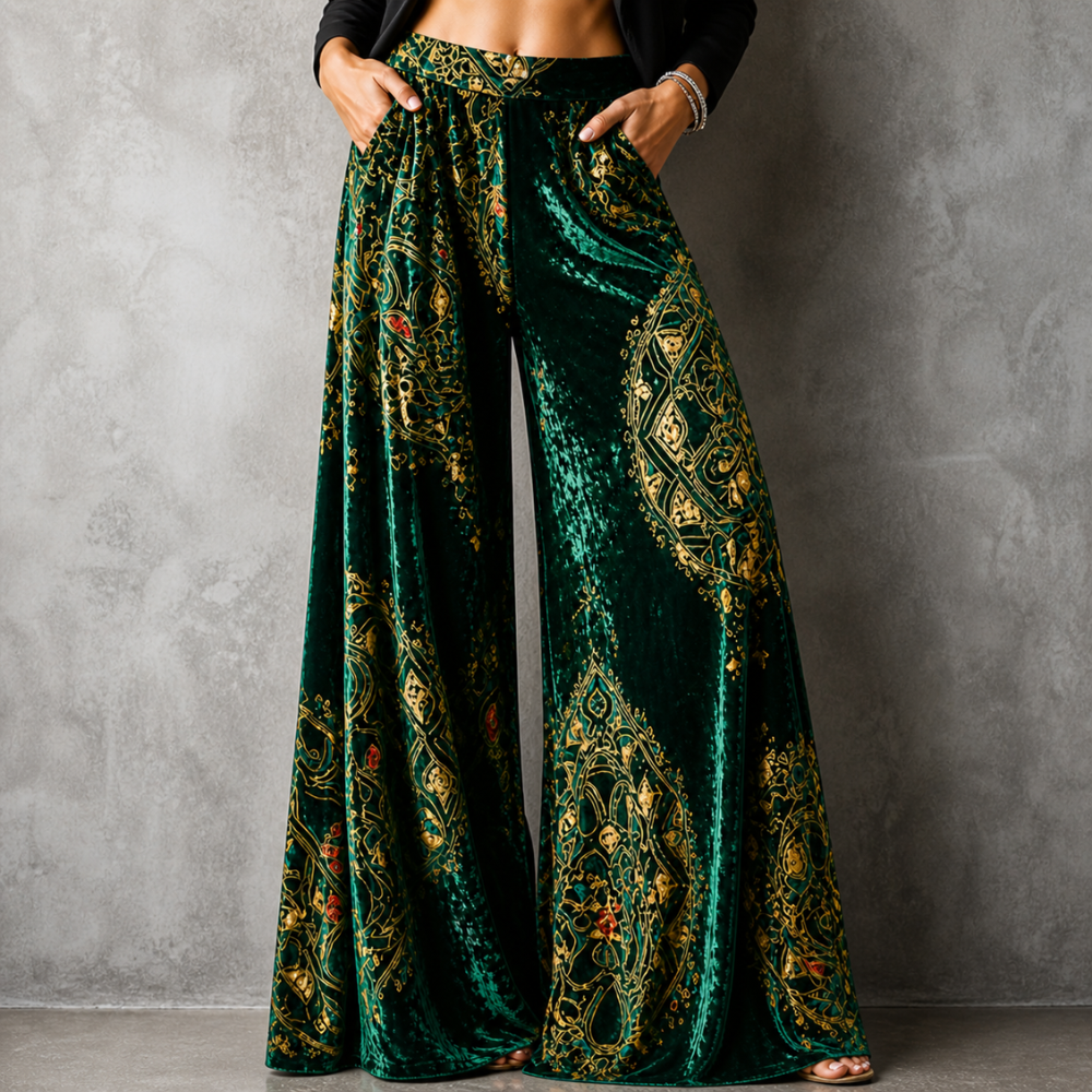 Cornelia Boho Wide-Leg Pants