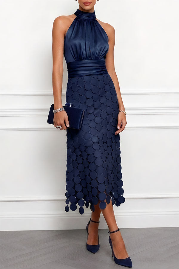 Iolanthe Halter Neck Midi Dress