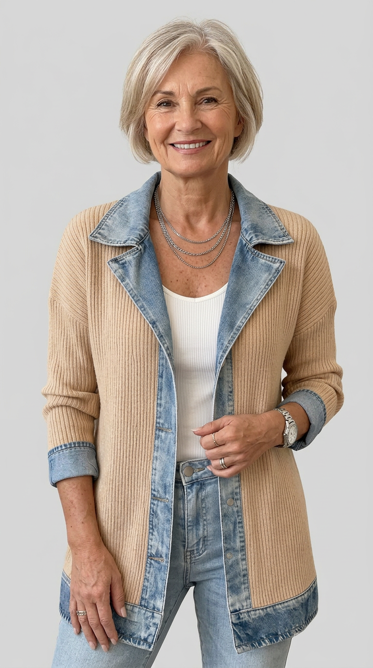 Oliver Denim Knit Jacket
