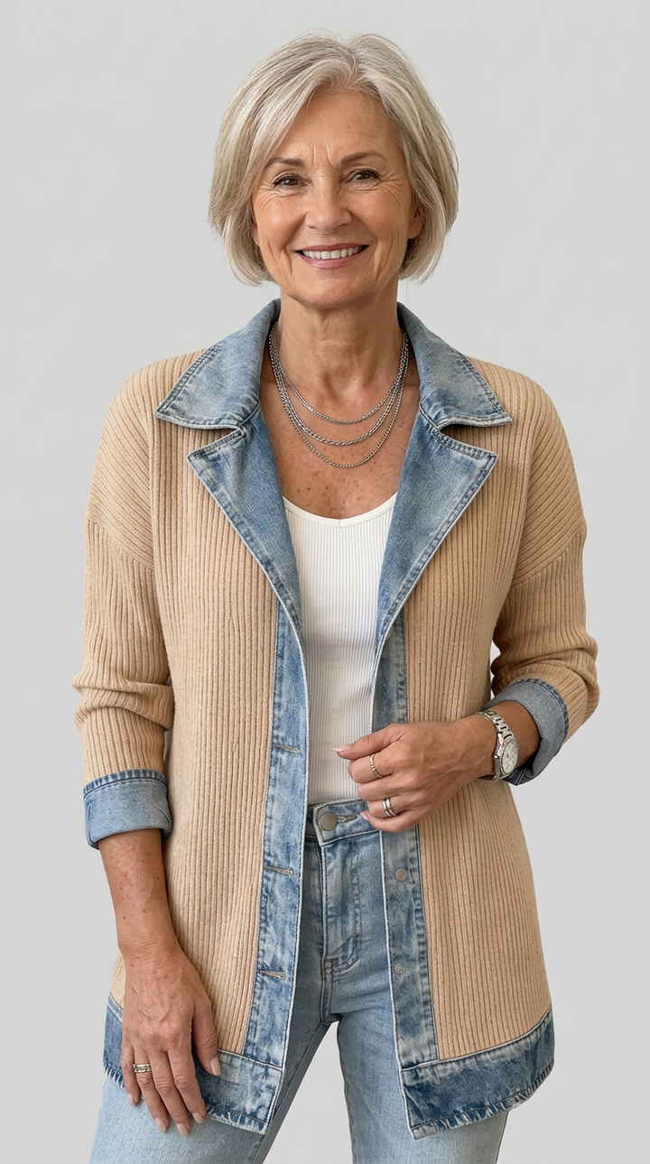 Oliver Denim Knit Jacket