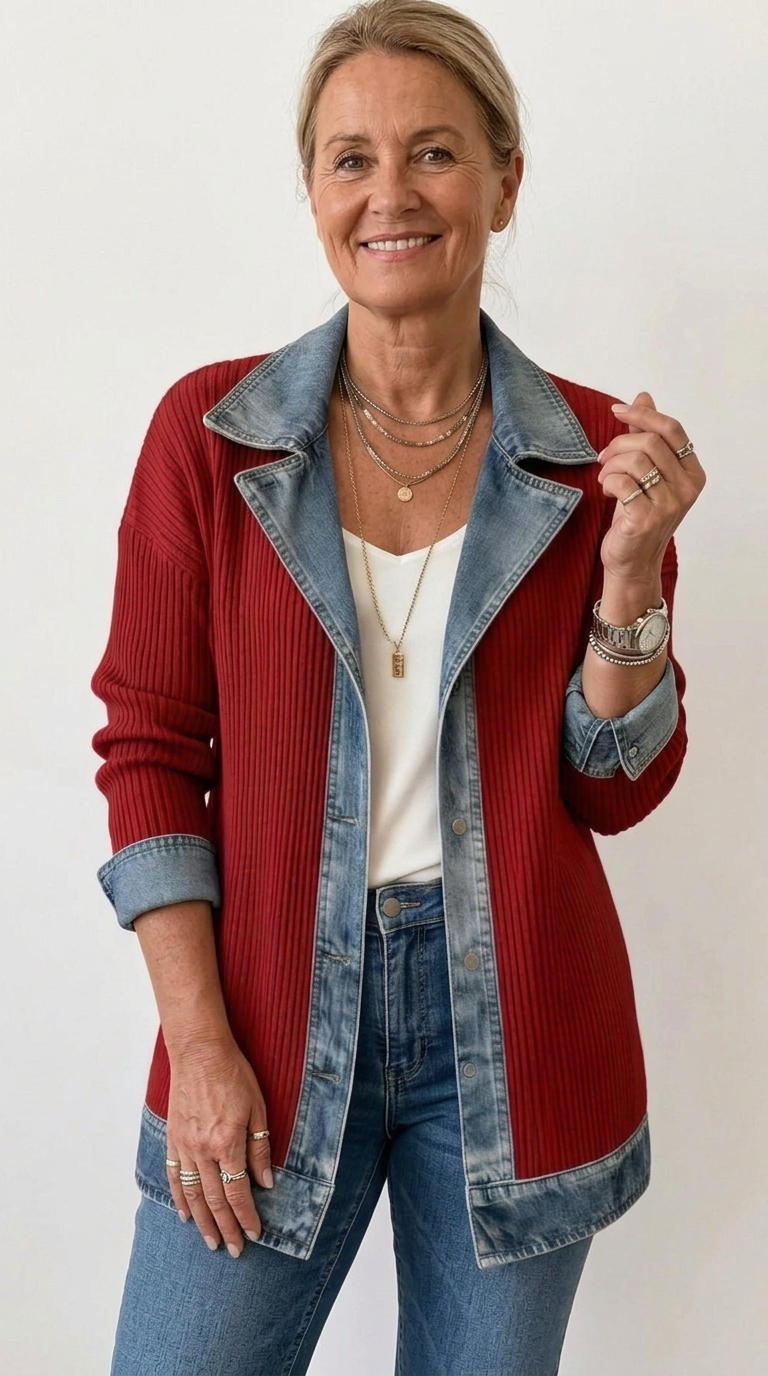 Oliver Denim Knit Jacket