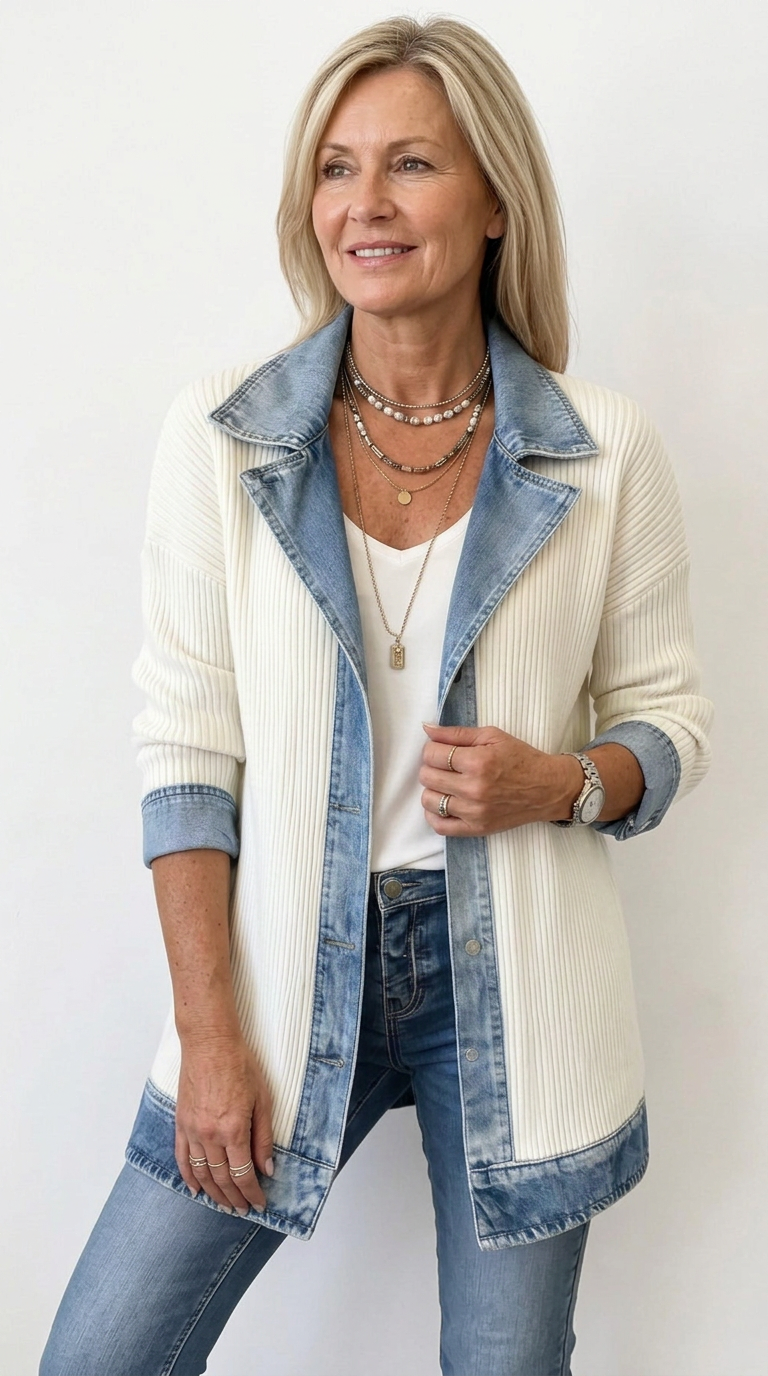 Oliver Denim Knit Jacket