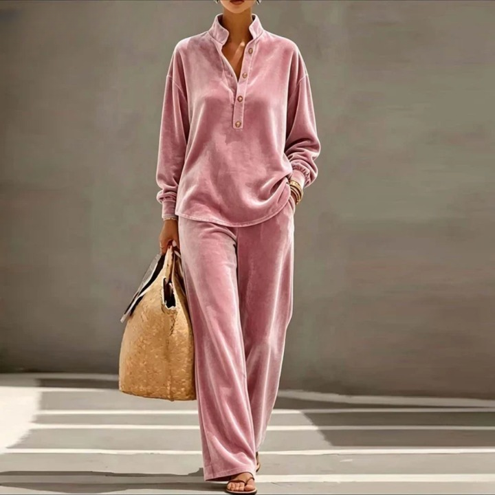 Solene Stand Collar Two Piece Set
