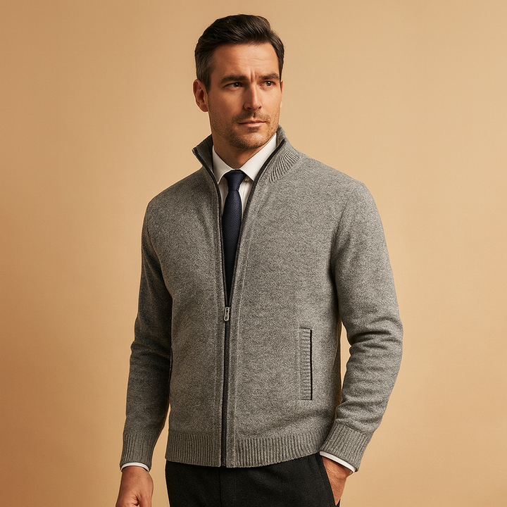 Joshua Zip-Up Cardigan Sweater