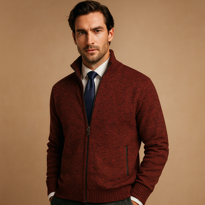 Joshua Zip-Up Cardigan Sweater