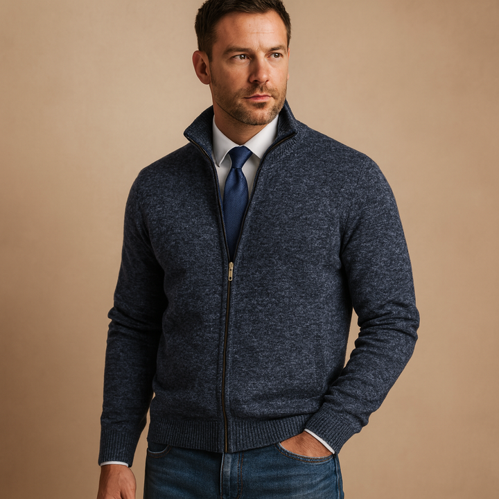 Joshua Zip-Up Cardigan Sweater
