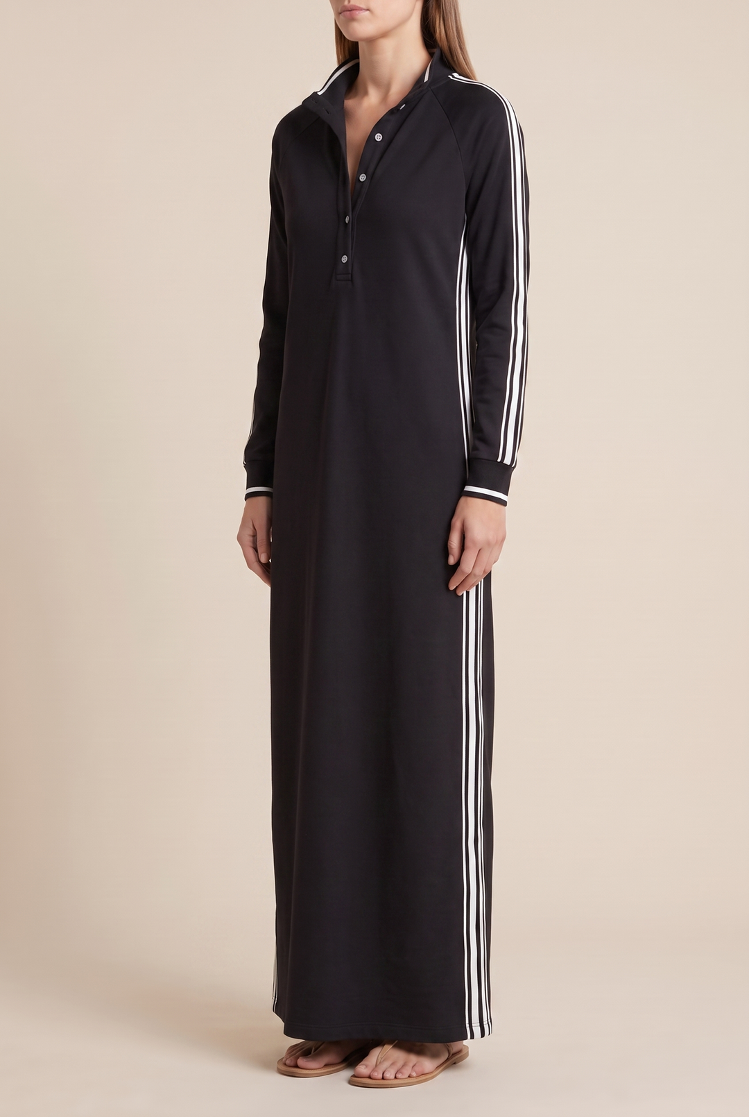 Danica Button-Down Sweatshirt Maxi Dress