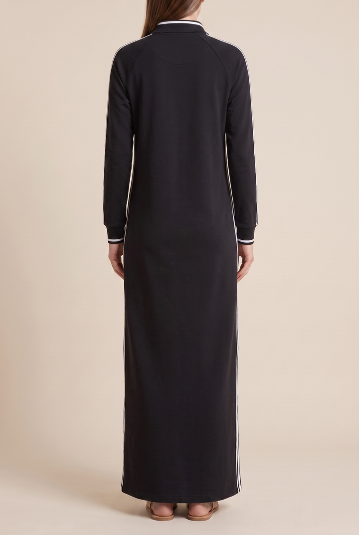 Danica Button-Down Sweatshirt Maxi Dress