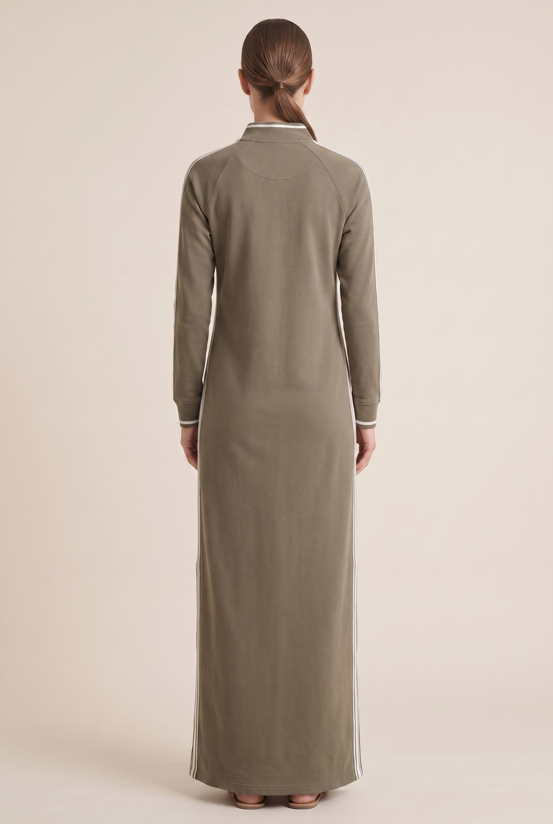 Danica Button-Down Sweatshirt Maxi Dress