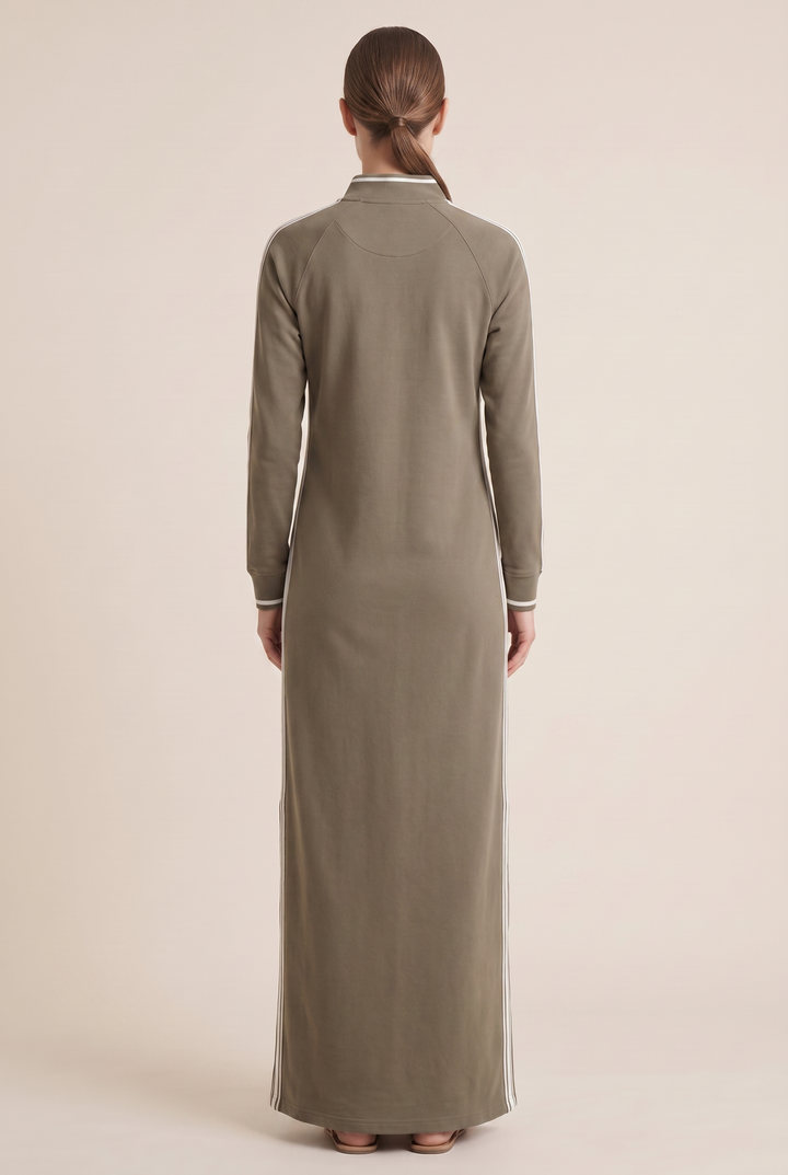 Danica Button-Down Sweatshirt Maxi Dress