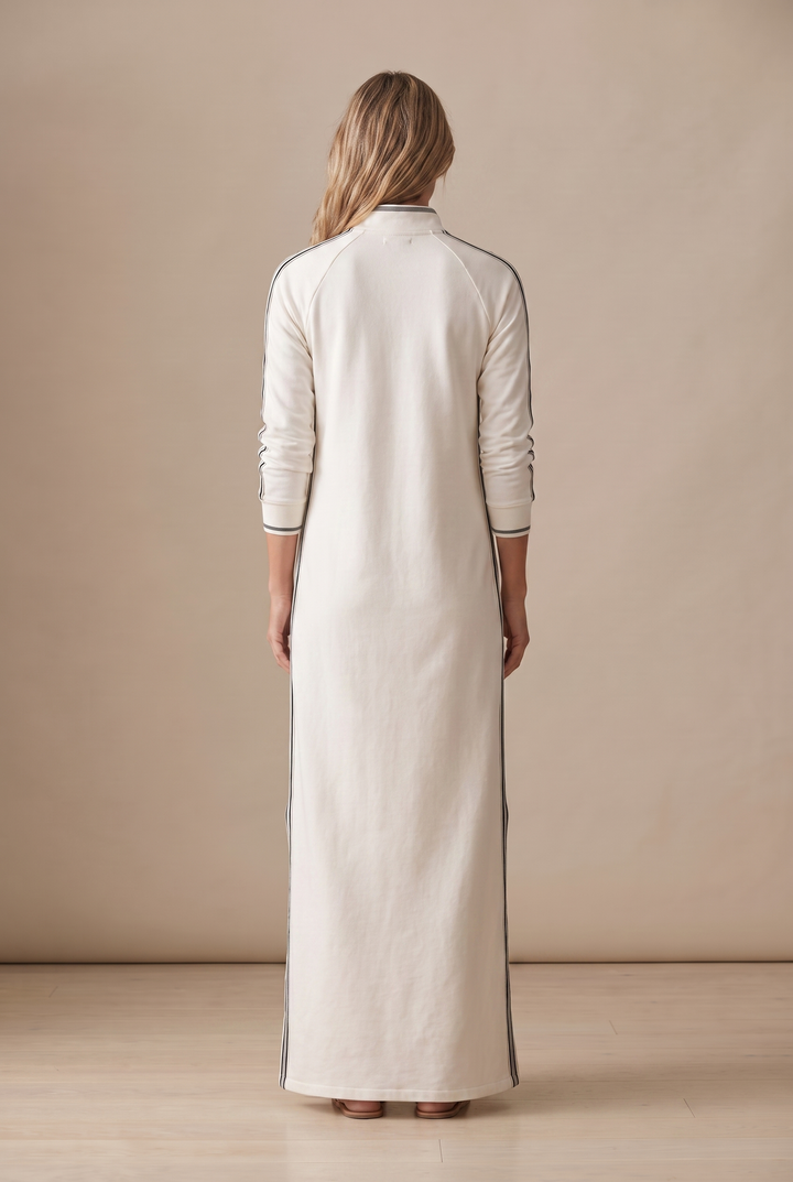 Danica Button-Down Sweatshirt Maxi Dress