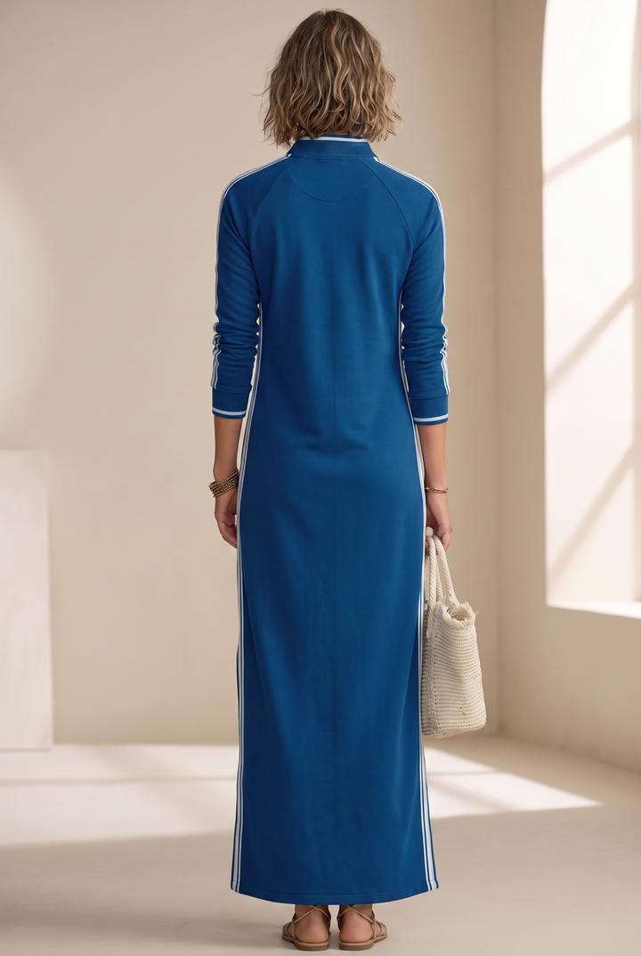 Danica Button-Down Sweatshirt Maxi Dress