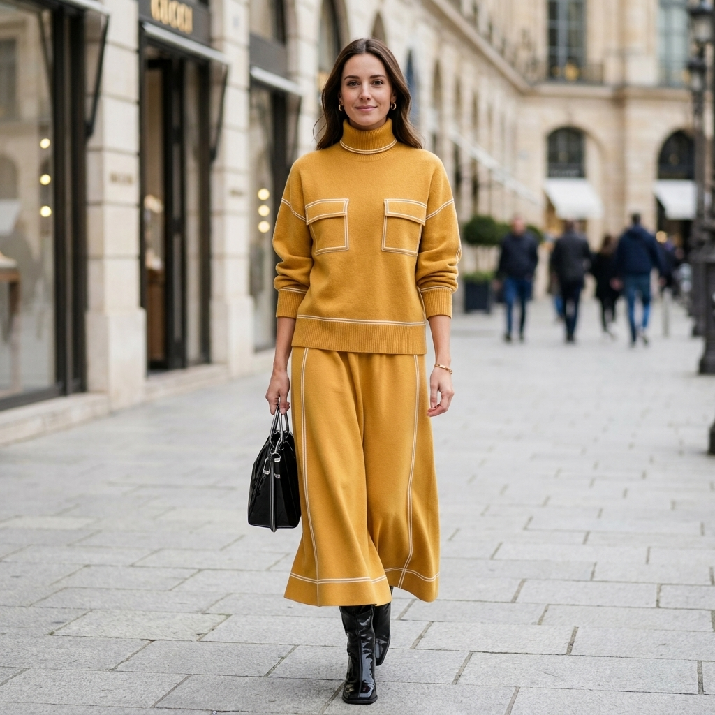 Marlene Turtleneck Skirt Set