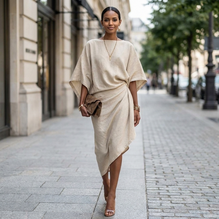 Odessa Batwing Sleeve Midi Dress