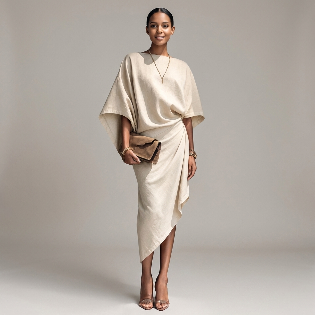 Odessa Batwing Sleeve Midi Dress