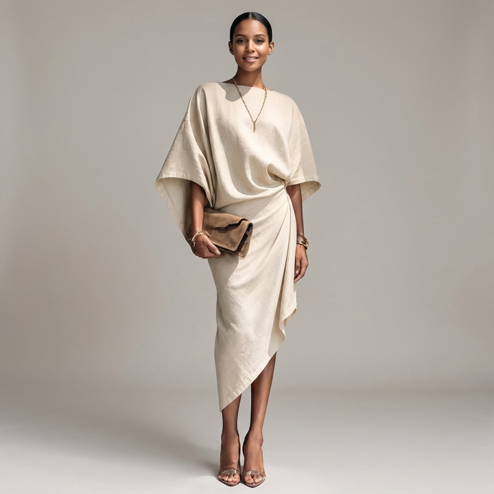Odessa Batwing Sleeve Midi Dress