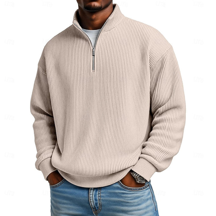 Rowland Ribbed Quarter-Zip Pullover