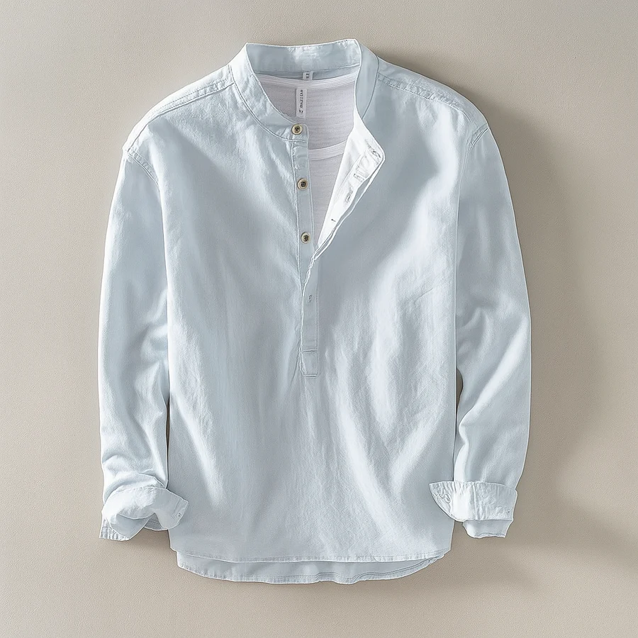 Nova Linen Henley Shirt